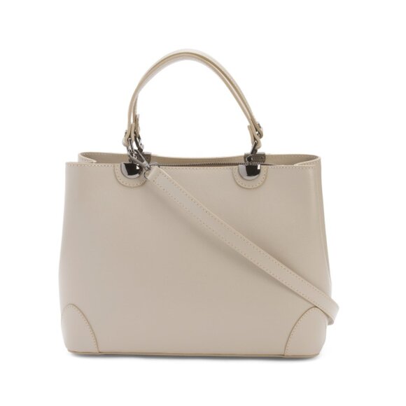 DIVINA FIRENZE Marble Made In Italy Leather Triple Compartment Satchel